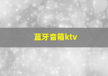 蓝牙音箱ktv