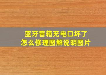 蓝牙音箱充电口坏了怎么修理图解说明图片