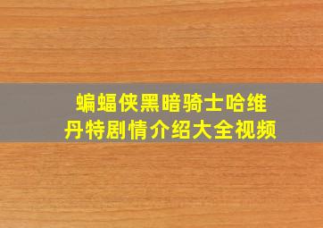 蝙蝠侠黑暗骑士哈维丹特剧情介绍大全视频