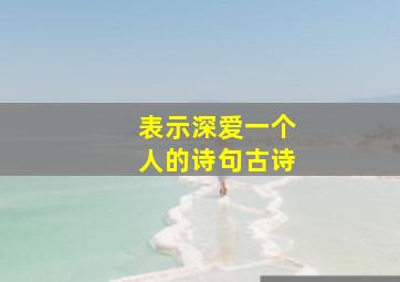 表示深爱一个人的诗句古诗