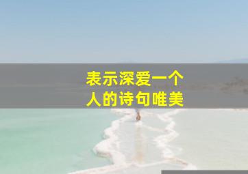 表示深爱一个人的诗句唯美