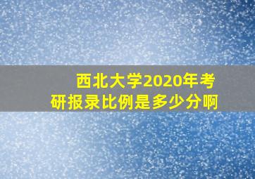 西北大学2020年考研报录比例是多少分啊