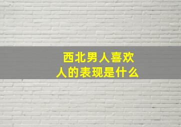 西北男人喜欢人的表现是什么