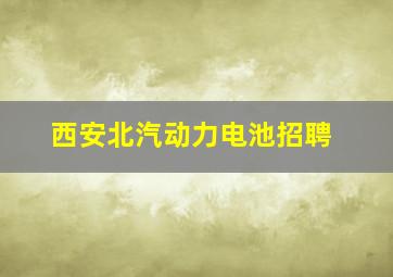 西安北汽动力电池招聘