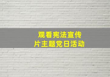 观看宪法宣传片主题党日活动