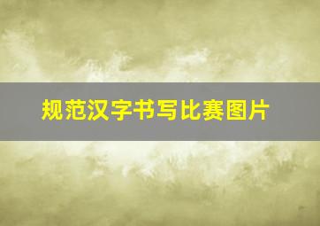 规范汉字书写比赛图片