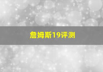 詹姆斯19评测