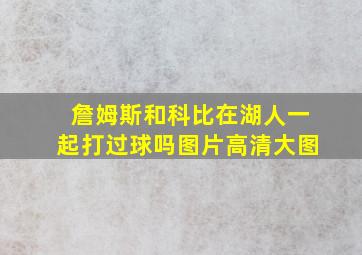 詹姆斯和科比在湖人一起打过球吗图片高清大图