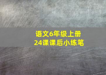 语文6年级上册24课课后小练笔