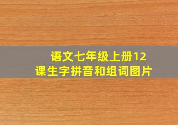 语文七年级上册12课生字拼音和组词图片