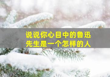 说说你心目中的鲁迅先生是一个怎样的人