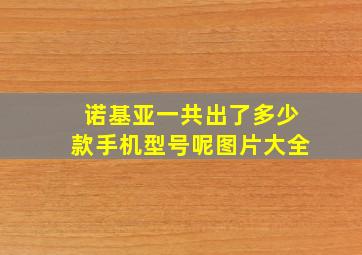 诺基亚一共出了多少款手机型号呢图片大全