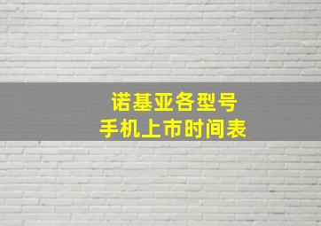 诺基亚各型号手机上市时间表