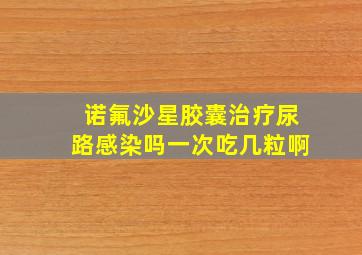 诺氟沙星胶囊治疗尿路感染吗一次吃几粒啊