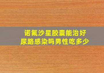 诺氟沙星胶囊能治好尿路感染吗男性吃多少