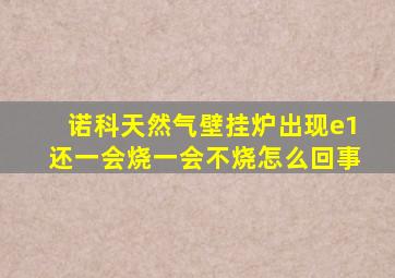 诺科天然气壁挂炉出现e1还一会烧一会不烧怎么回事