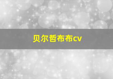 贝尔哲布布cv