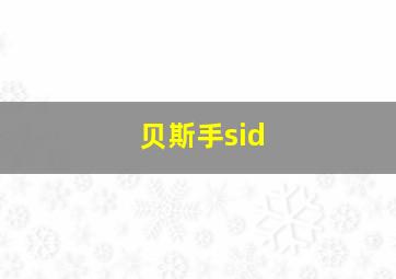 贝斯手sid