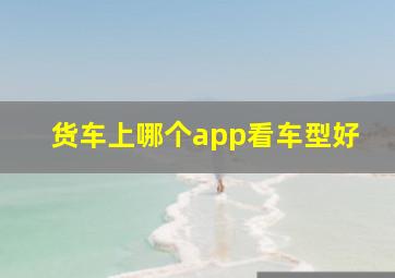 货车上哪个app看车型好