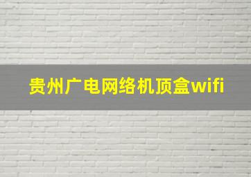 贵州广电网络机顶盒wifi