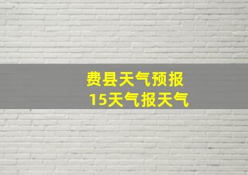 费县天气预报15天气报天气