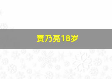 贾乃亮18岁