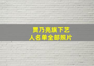 贾乃亮旗下艺人名单全部照片