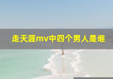 走天涯mv中四个男人是谁