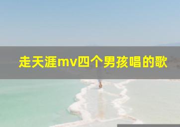 走天涯mv四个男孩唱的歌