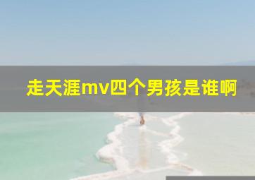 走天涯mv四个男孩是谁啊