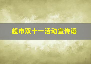 超市双十一活动宣传语