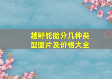 越野轮胎分几种类型图片及价格大全