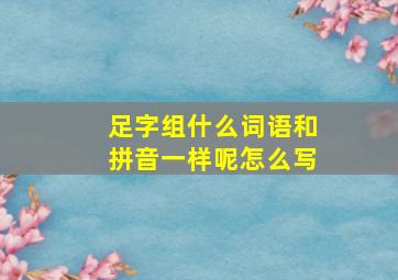 足字组什么词语和拼音一样呢怎么写