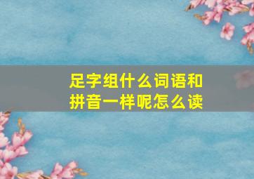 足字组什么词语和拼音一样呢怎么读