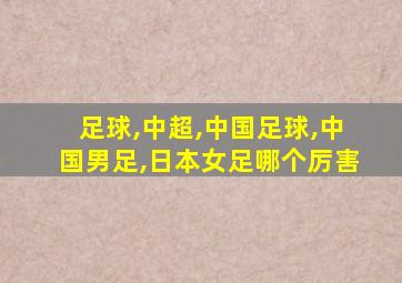 足球,中超,中国足球,中国男足,日本女足哪个厉害