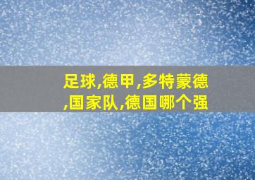 足球,德甲,多特蒙德,国家队,德国哪个强