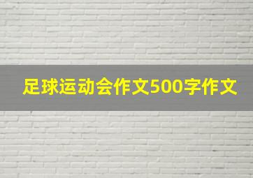 足球运动会作文500字作文