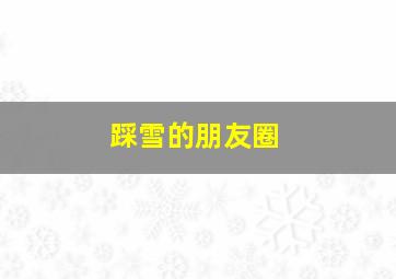 踩雪的朋友圈