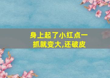 身上起了小红点一抓就变大,还破皮