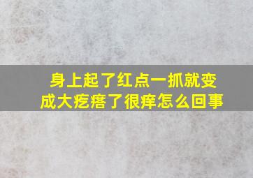 身上起了红点一抓就变成大疙瘩了很痒怎么回事