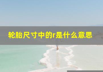 轮胎尺寸中的r是什么意思