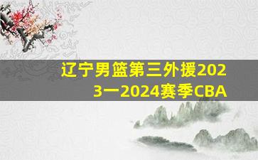 辽宁男篮第三外援2023一2024赛季CBA