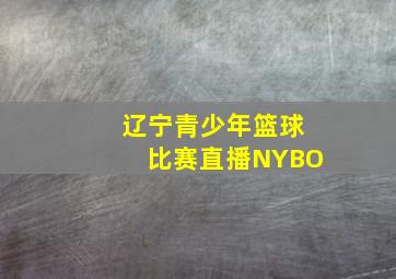 辽宁青少年篮球比赛直播NYBO