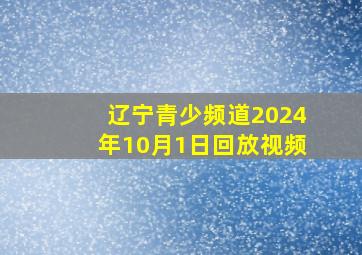 辽宁青少频道2024年10月1日回放视频