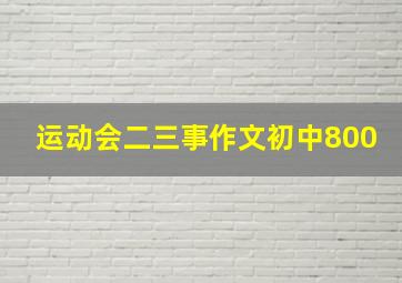 运动会二三事作文初中800