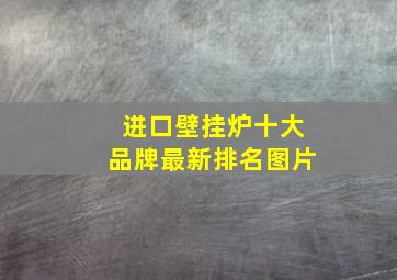 进口壁挂炉十大品牌最新排名图片