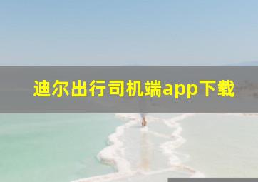 迪尔出行司机端app下载