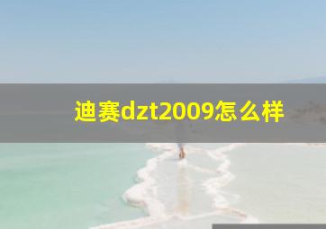 迪赛dzt2009怎么样