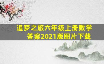 追梦之旅六年级上册数学答案2021版图片下载