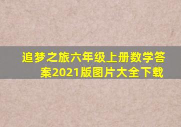 追梦之旅六年级上册数学答案2021版图片大全下载